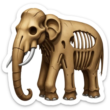 skeleton of a mammoth sticker