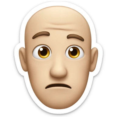 Rolling eyes emoji with arms crossed sticker