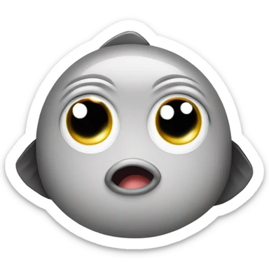 Round fish with wide set large eyes very cute  sticker