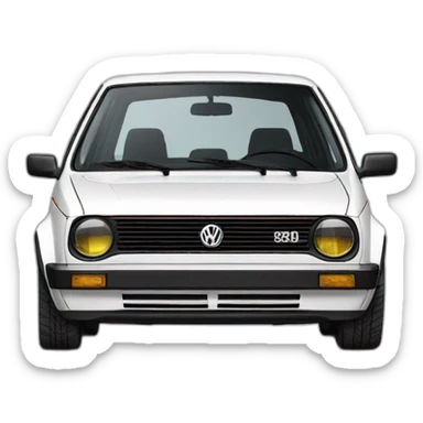 vw golf 2 white sticker