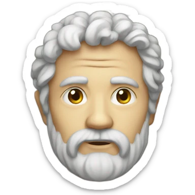 ancient philosopher with ivy wreath sticker