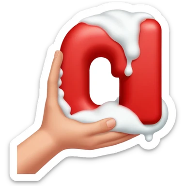 hand foam red number 31 sticker