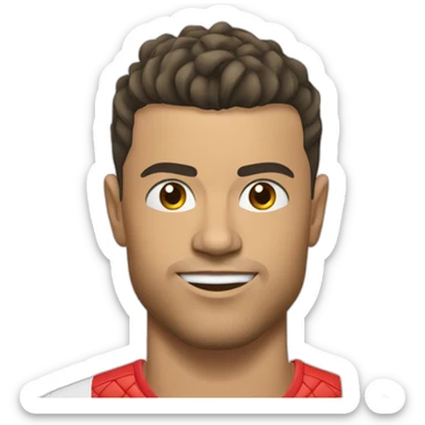 Ronaldo qui fait des tresses sticker