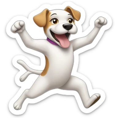 dancing dog sticker