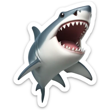Laughing shark sticker