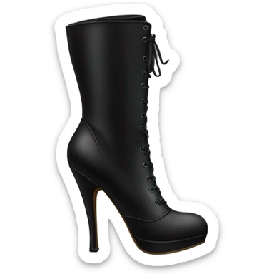 High heeled Black boots  sticker
