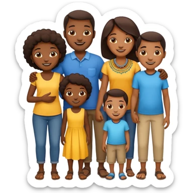 African families sticker