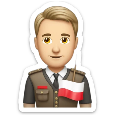 polish man with polish falg sticker