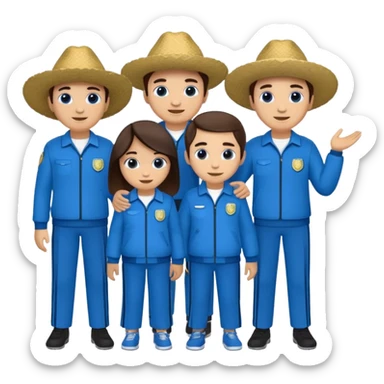 Amigos azul mari bjo sticker