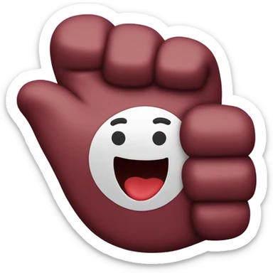 Thumbs up maroon sticker