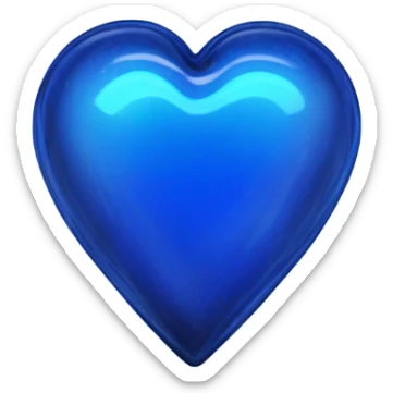 Neon glass cobalt heart  sticker