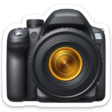 telephoto camera object icon, long zoom lens, professional DSLR body, 3D cartoon, mobile game icon style, centered, clean background, no text, no watermark
  sticker