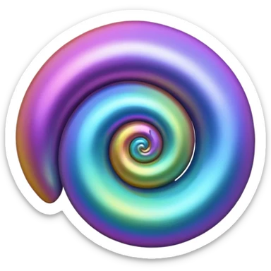 colorful shell swirl sticker