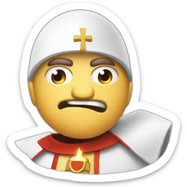 Angry Joe fighting Geoff keighley who is wearing a pope hat that is a Dorito sticker