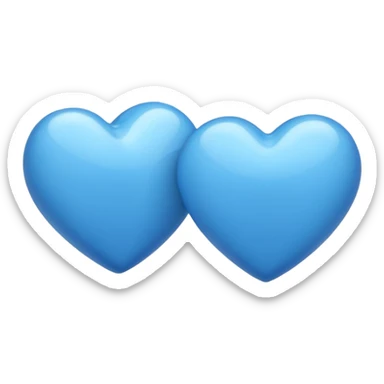 Dos coras azules sticker