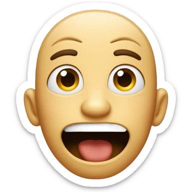 an emoji who is schoked. He has hands on head and open mouth. HIs eyes are open  sticker