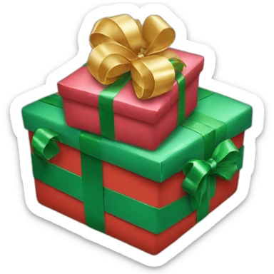three christmas presents sticker