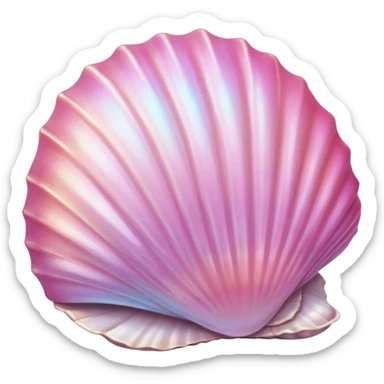 Pink seashell sticker