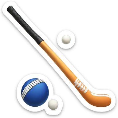 Field Hockey stick and ball sticker