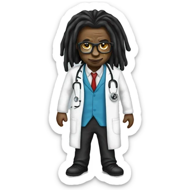 lil wayne dressed as doctor flow sticker