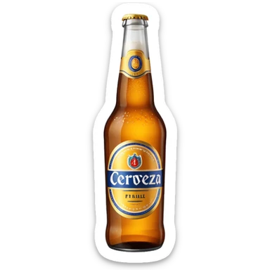 cerveza pilsener botella sticker