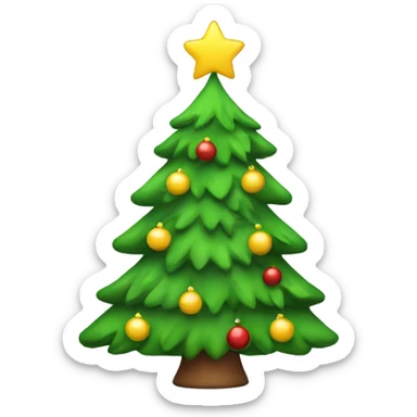 cute christmas tree sticker