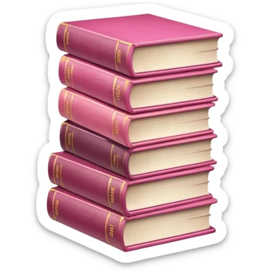 Libros en tonos rosas sticker