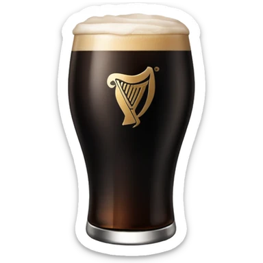 pint of guinness with flat head sticker