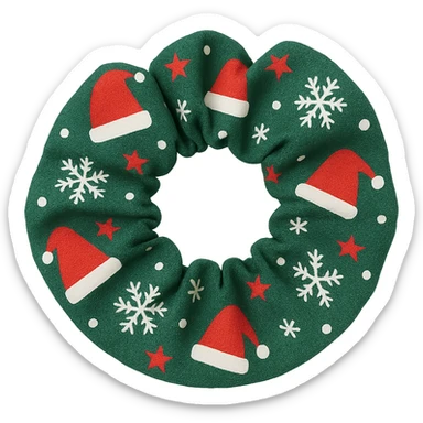Christmas scrunchie remove background sticker