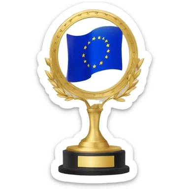 european-union-flag on trophee circle sticker