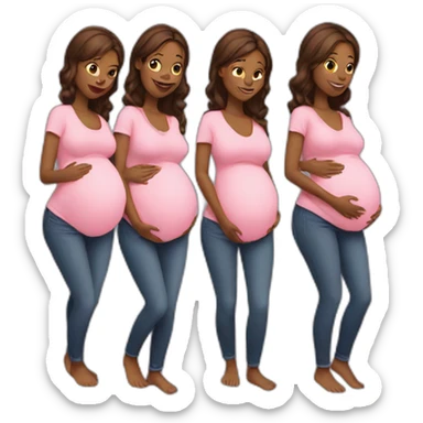 Pregnant with triplets sticker