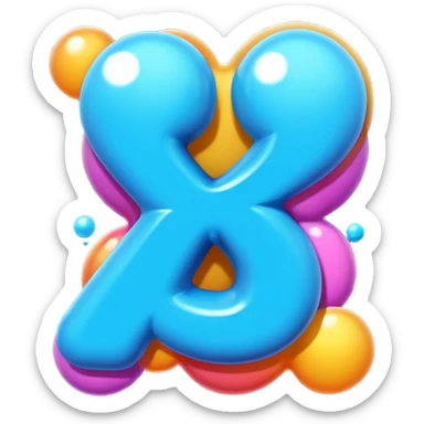 graffiti bubble letters sticker