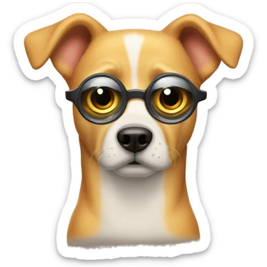 Perro co anteojos de sol  sticker