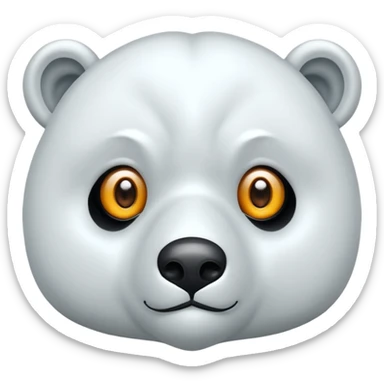 Que el oso polar este cerrando un ojo y el otro ojo abierto sin que los ojos queden manchadoa sticker