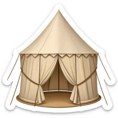 simple round tent, woven fabric, Middle Eastern ancient style sticker