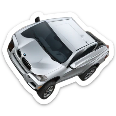 BMW x5 into pickup truck sticker
