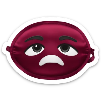 Bordeaux red silk eye mask sticker