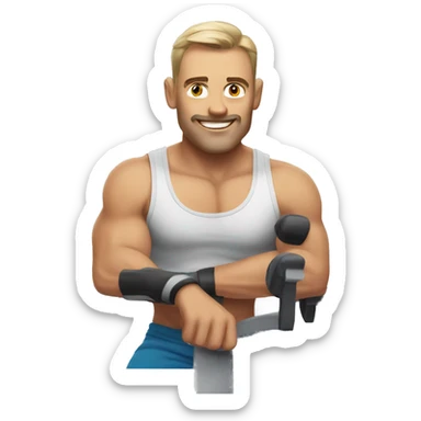 Australian dad in gym sticker