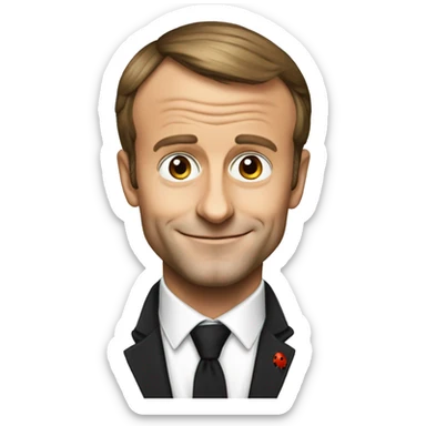 emmanuel macron as ladybug sticker