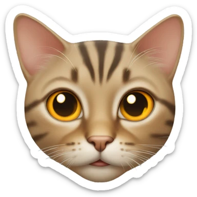 tabby cat orange eyes  sticker