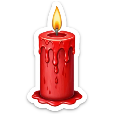Blood-dripping candle wax  sticker