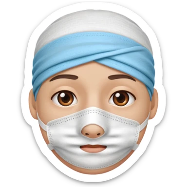 nose with a bandage on it
more closeup on the nose itself sticker