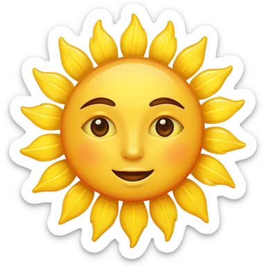 sun whitout face sticker