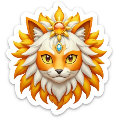 Pokemon legendary oragen and yellow solgaleo sticker