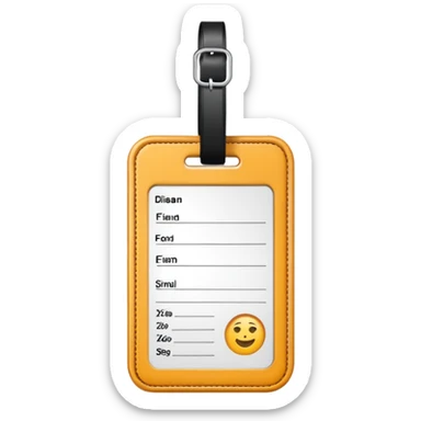 luggage tag sticker