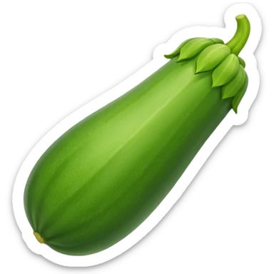 cartoon nose shaped like a green zucchini sticker