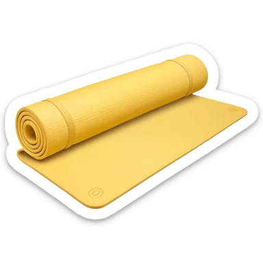 Yoga mat pale yellow sticker