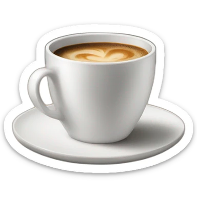 A cup of coffee on the table sticker