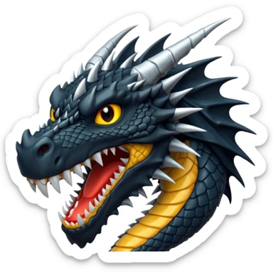 black dragon like fury sticker