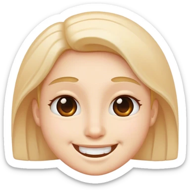 smiling face with blant sticker